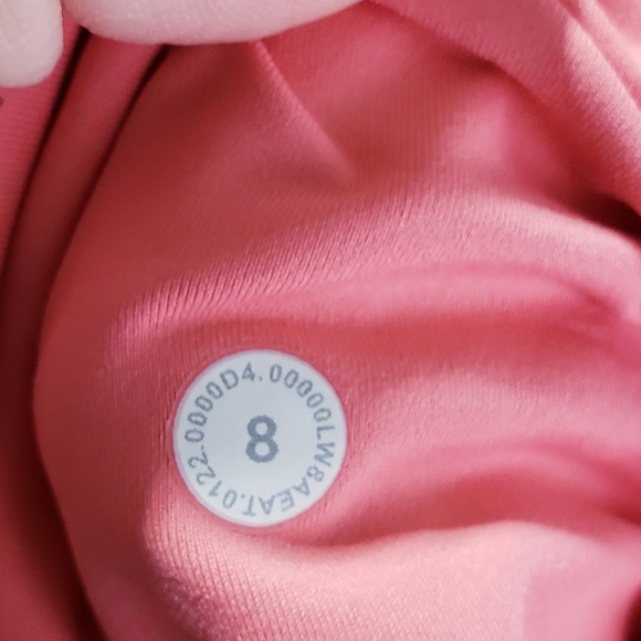 Lululemon Hotty Hot HR Skirt Long‎ Size 8 Raspberry Cream RPCR 00823 - Picture 6 of 6